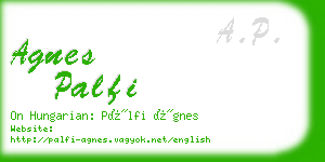 agnes palfi business card